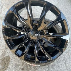 New 20” black Chevy Trailboss Wheels 20 Chevrolet ZR1 Rims 6 lug factory will fit Chevrolet Silverado Tahoe GMC Sierra Yukon Denali Stock original ta