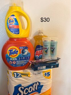 Household & Personal Care Bundle - Tide, Scott TP, Ajax & More ($30)