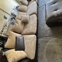 Modern Sectional Couch + Ottoman 