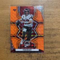 2022 MOSAIC TOM BRADY ORANGE FLOURESCENT CARD