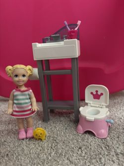 barbie bathroom playset