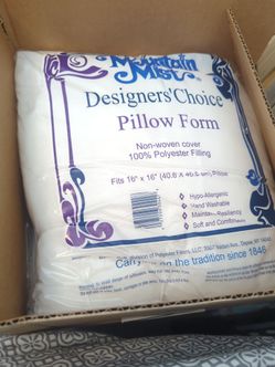 6X Pillow Forms Inserts 16x16" square Mountain Mist Designers' Choice SEALED