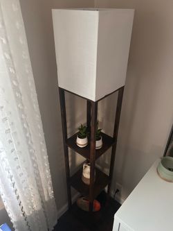 Floor Lamp with Shelves
