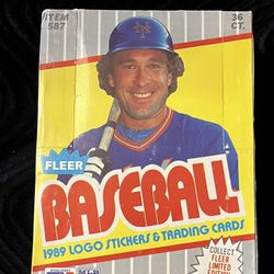 1989 Fleer Baseball Card Wax Box New 