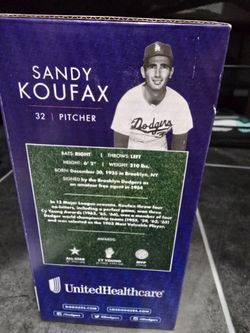 2015 Sandy Koufax Dodgers Bobblehead (Unopened)