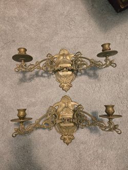 Candle holder antique wall mount