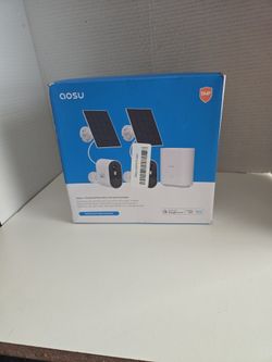 2 CAM Kit AOSU Solar Camera Security Outdoor - 3K/5MP Security Cameras Wireless