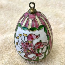 Cloisonné  Ceramic Egg, Vintage Ornate And Elegant