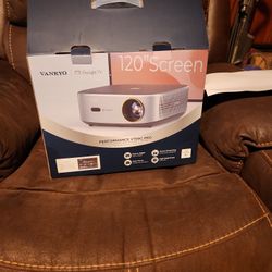 VANKYO 120" PROJECTOR WITH SCREEN