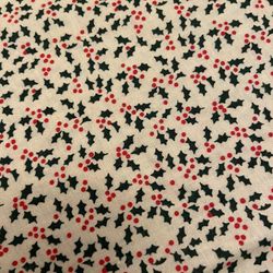 Small  Christmas Holly Fabric 