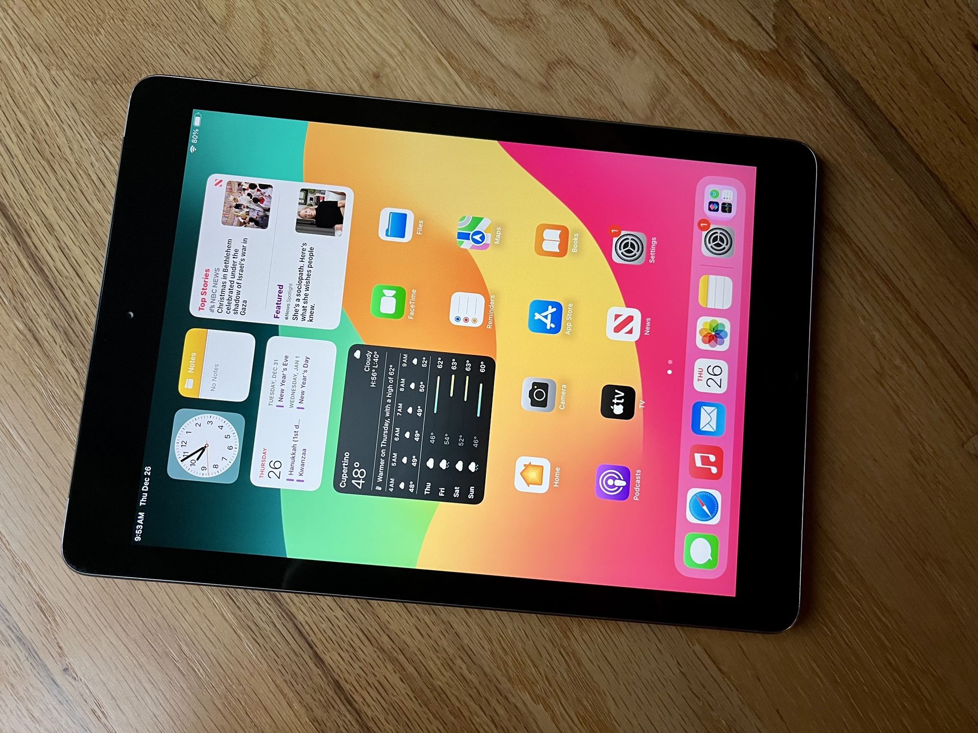  iPad 6 Cellular unlocked 32GB 94% Battery Health