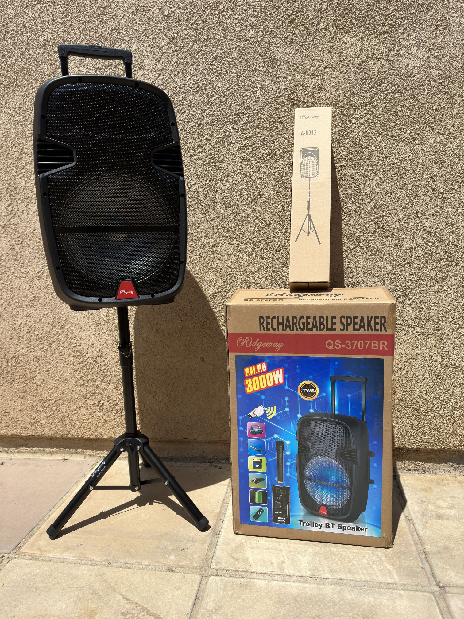 Bluetooth Speaker System With Tripod / 15” Woofer 