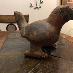 Vintage Terracotta Bird Art Pottery Vessel Vase - Mexico