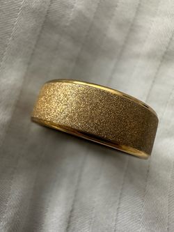 Gold-Tone Wide Band Ring