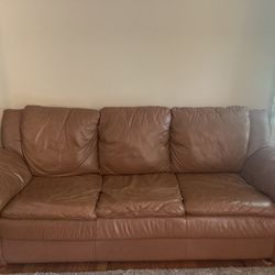Cognac Leather Couch