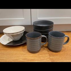 Dinnerware with matching cups (let me know if you want to buy all or separately)