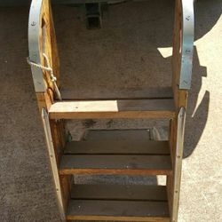 Wooden boat ladder