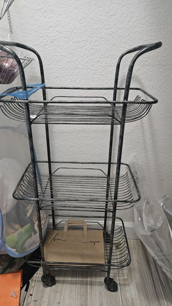 3 Level Storage Cart With Wheel