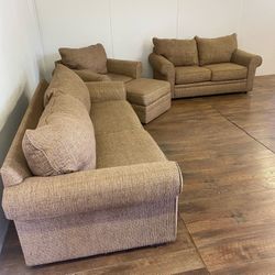 Couch Loveseat And Chair Sofa Set *Free Delivery*