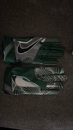 Green Nike football gloves