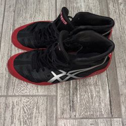 AASICS JB ELITE Wrestling Shoes Jordan Burroughs Black And Red 10.5