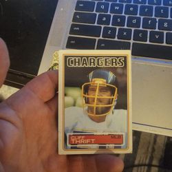 Cliff Thrift 1983 Topps Mis-cut Football Card