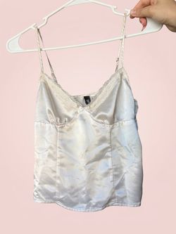 H&M Satin Lace Trim Cami Top H&M