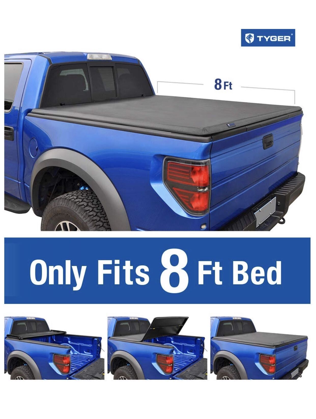 Tyger Auto T3 Tri-Fold Truck Bed Tonneau Cover TG-BC3D1012 Works with 2002-2019 Dodge Ram 1500 (2019 Classic ONLY); 2003-2018 Dodge Ram 2500 3500 |