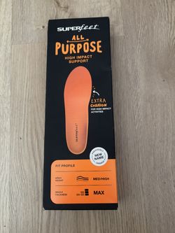 New Superfeet All Purpose High Impact Support Insoles Orange