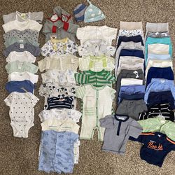 51 Piece Baby Boy Clothes Lot 