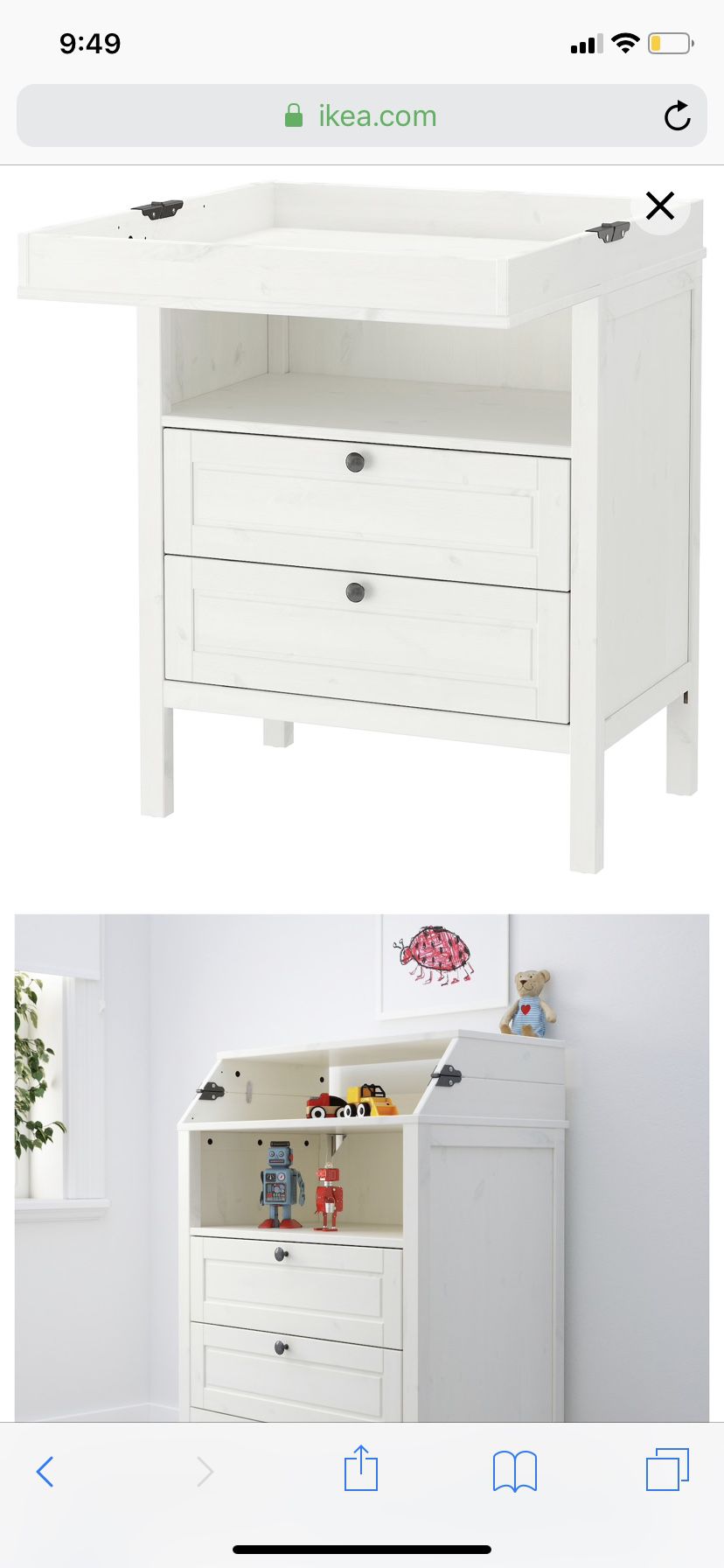 Baby changing table/chest