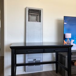 Black Crate and Barrel Desk