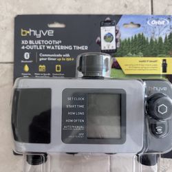 Orbit B-hyve XD Bluetooth 4-Outlet Hose Watering Timer Sprinkler Timer New, Open Box, Never Been Used Retail: $75+Tax!!! Control up to 4 start times p