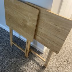 Two Wooden Folding Table