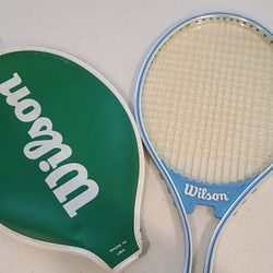 VINTAGE WILSON L 4 1/4 TENNIS RACKET RACQUET with COVER Chris Evert Rally