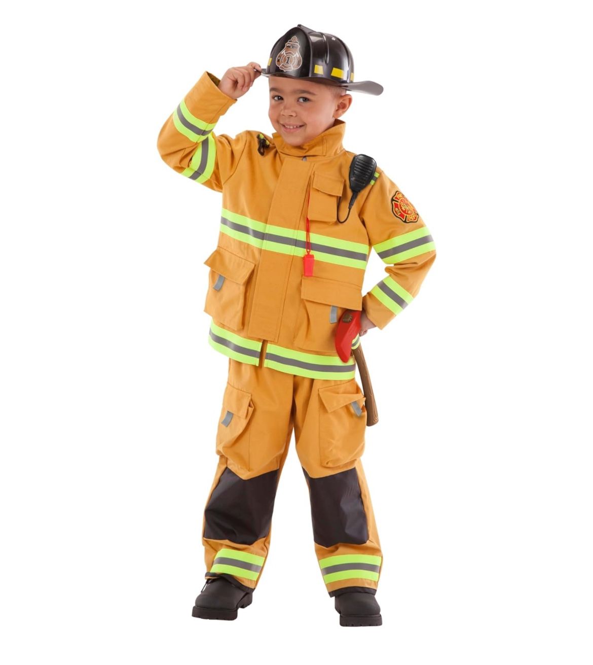 Adventure Factory® Firefighter Costume in Yellow By Teetot Size Large 7/8