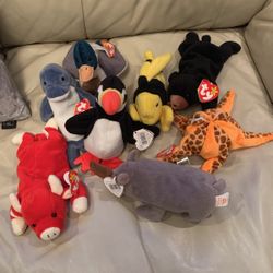 8 OG 90’s Beanie Babies New With Tags! Discount For Lot