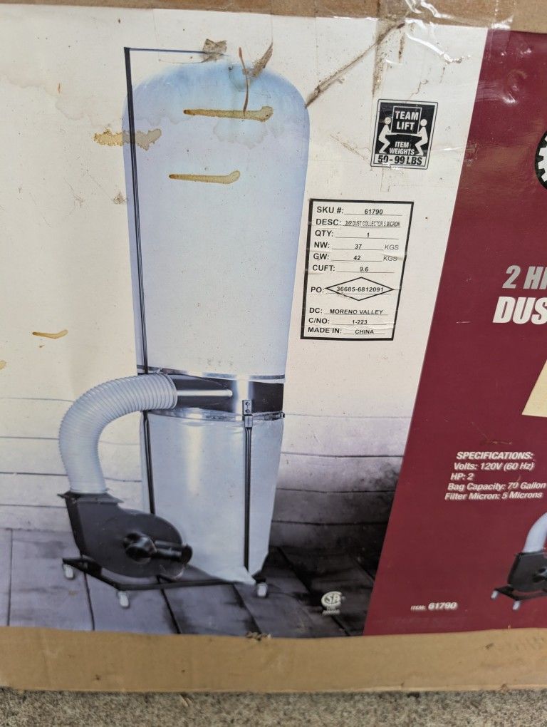 Central Machinery Dust Collector - New