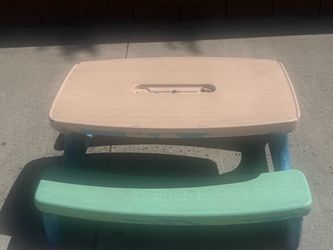 Play Skool Easy Storage Picnic/Play Table Supports The Use Of Optional Umbrella