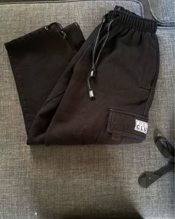 Black proclub heavyweight sweatpants