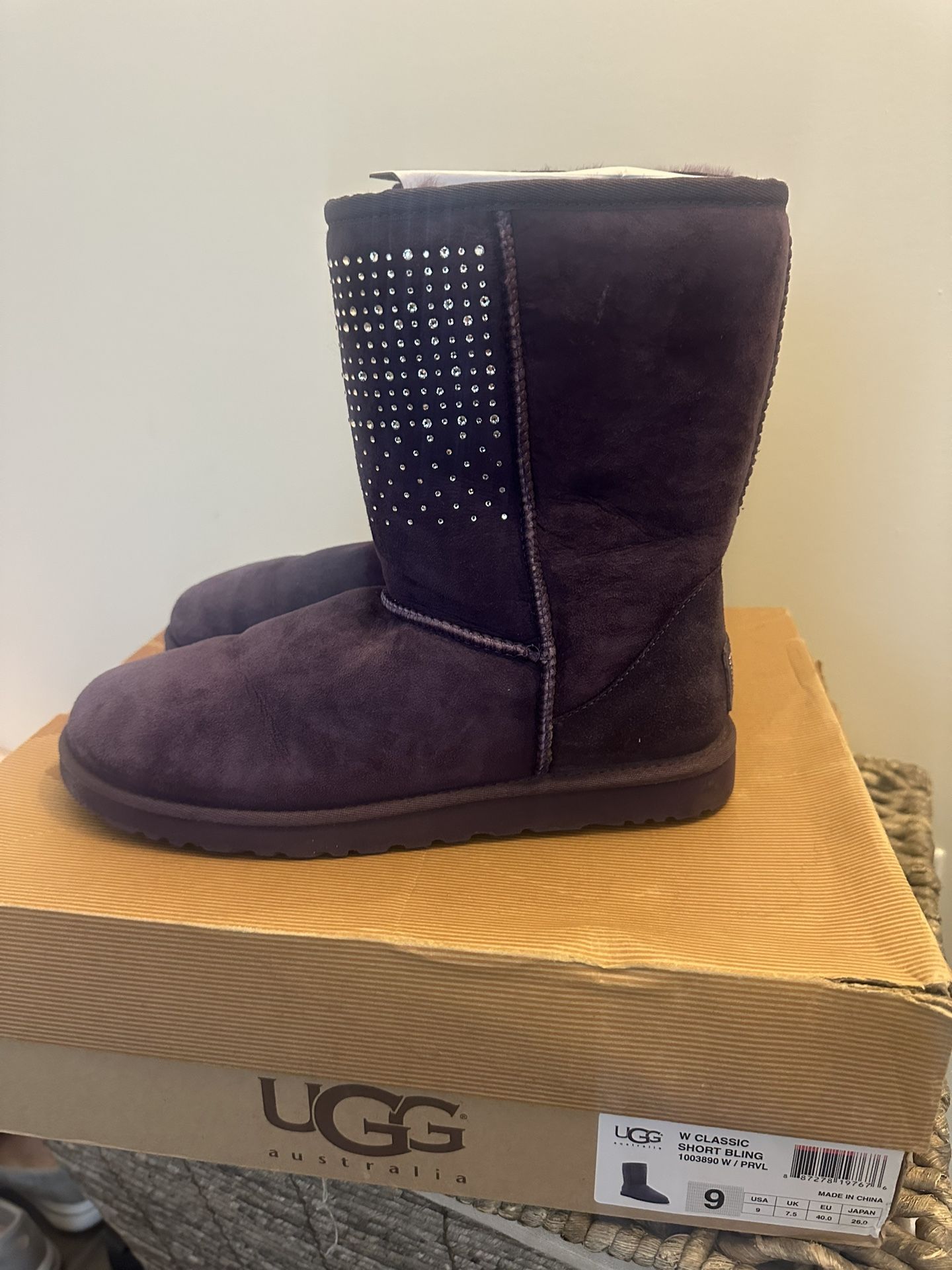 UGGS Ultra Soft Classic Short Bling Purple Women’s Boots