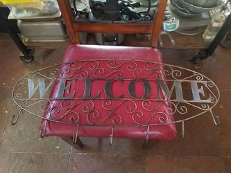 Large welcome sign metal 34 1/2 X 15 1/2