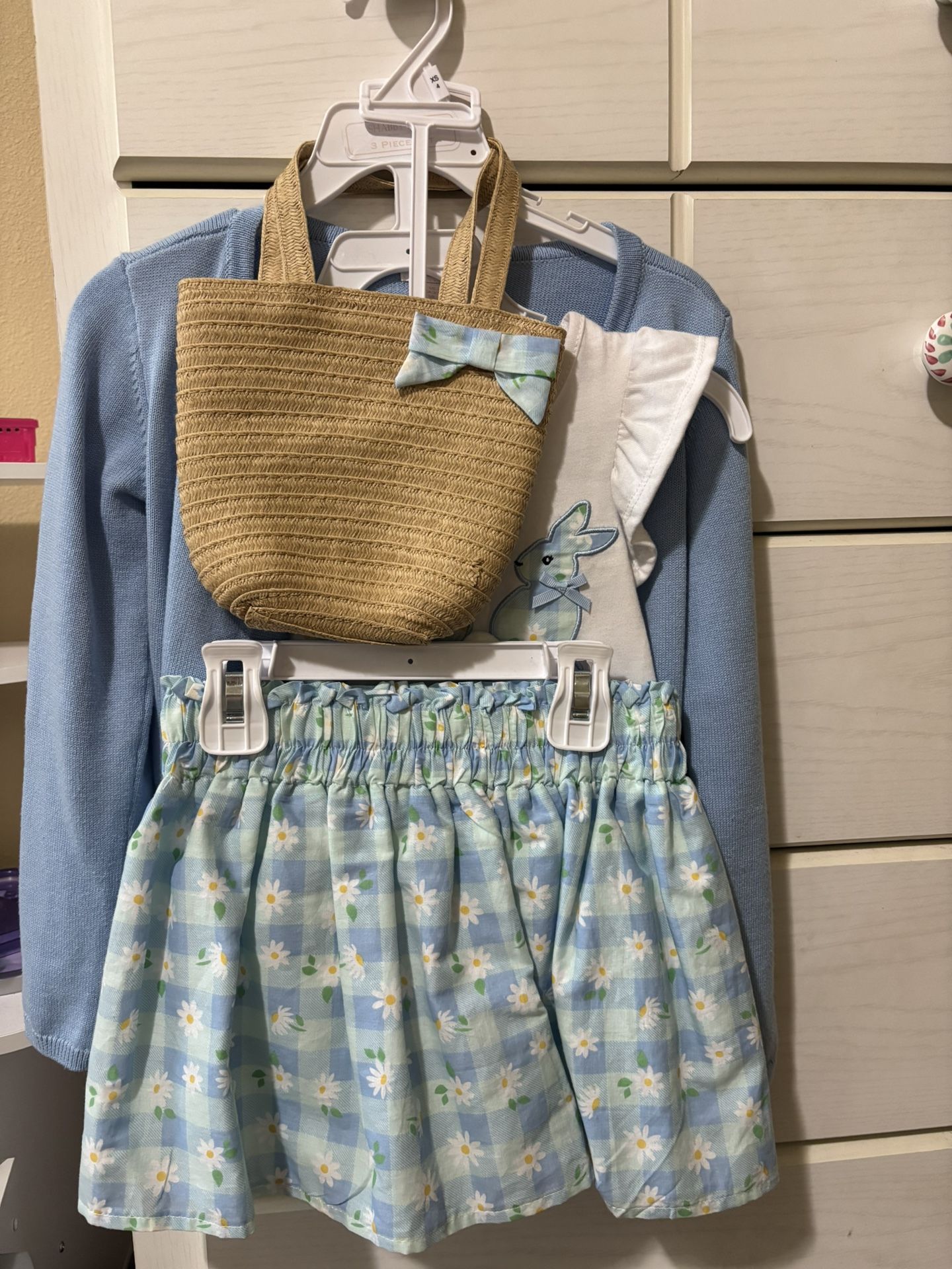 Easter Lot for girl 4 T Skirt, top, jacket and handbag