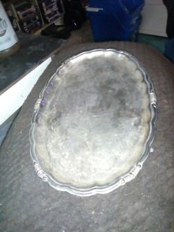 9" copper serving tray