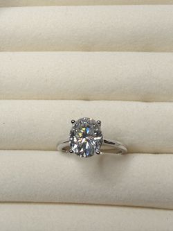5CT Oval Moissanite Ring