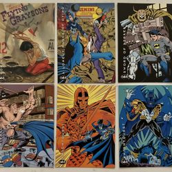 6 Batman Trading Cards | 1994 Skybox DC Comics | Cards: 19, 63, 67, 75, 91, 98.