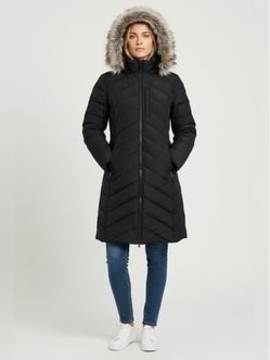 NWT Eddie Bauer Black Olympia Waterproof Down Stadium Coat Medium $399