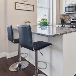 Faux leather bar stools 
