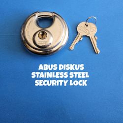 STAINLESS STEEL SECURITY LOCK, W/ 2 KEYS