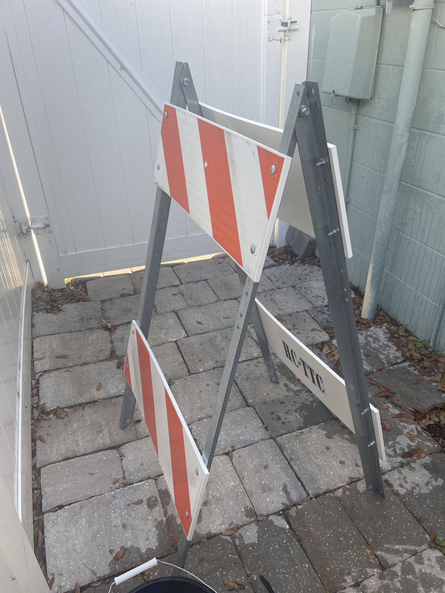 street sign fence